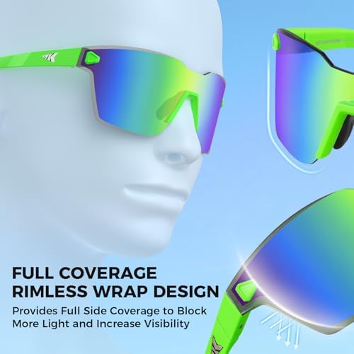 KastKing Tarkio Polarized Fishing Sunglasses, One Piece PC Lens Rimless - Image 4