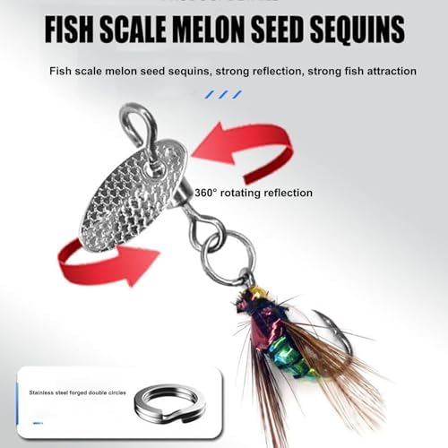 Fly Fishing Bait Flyfishing Gear Strong Grip Reflective Sequins - Image 5