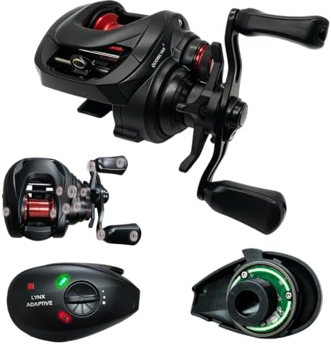 Adaptive Control Baitcaster Reel Bass Fishing, 7.6:1 11BB Magnetic Brake by QUORELYNX