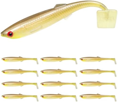 TRUSCEND Shadtale Easy Catch Soft Fishing Lures, Unique Vibration and Action for Various Rigs, Paddle Tail Swimbaits Trailer for Bass, Trout, Crappie, Walleye, Redfish, Saltwater & Freshwater Fishing by TRUSCEND