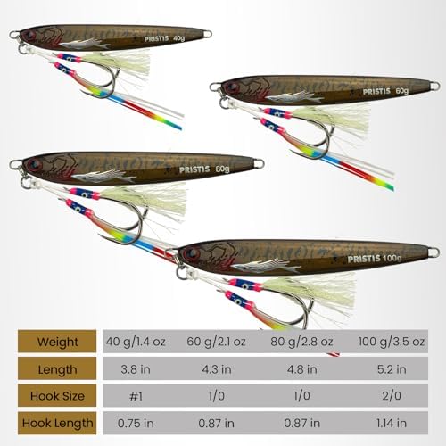 Pristis Angel Wings Vertical Jig, Saltwater Fishing Lure with Sharp Hook - Image 4