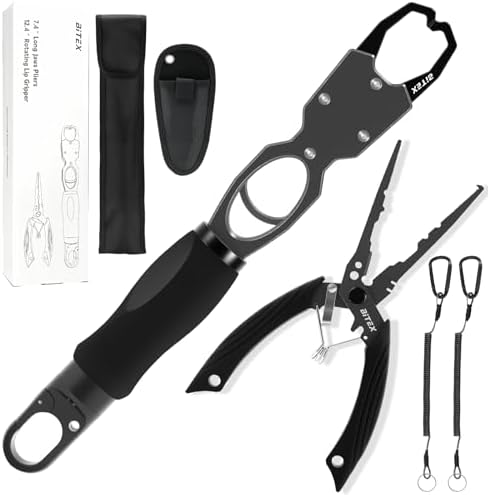 BiteX Fish Lip Gripper with 40lb Scale, 360° Rotating Fish Holder by Unknown