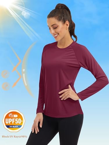 MAGCOMSEN Women's Long Sleeve Shirts UPF 50+ Sun Protection Shirts for Hiking Fishing Workout Rash Guard - Image 3