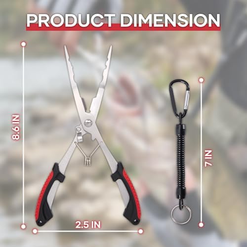 Fishing Pliers,Fishing Pliers Saltwater,Stainless Steel Pliers - Image 5