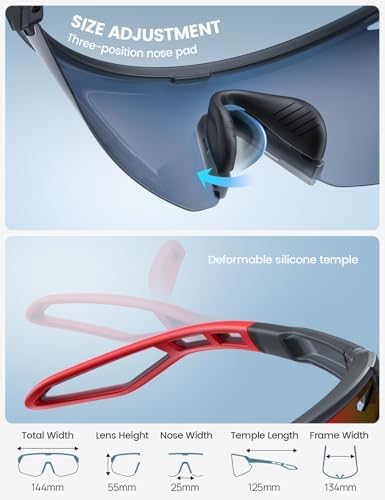 Lamicall 24g Polarized Sports Sunglasses for Men Women - UV400 Protection Sun Glasses for Baseball Running Cycling Fishing - Image 6
