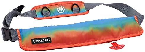 Inflatable Life Jacket-Manual Pull. Ages 16+ Life Vest Fanny Pack Inflatable PFD. US Coast Guard Approved CO2 Included Unisex Belt Pack Manual Inflatable Life Jacket Adjustable-Bombora by Bombora