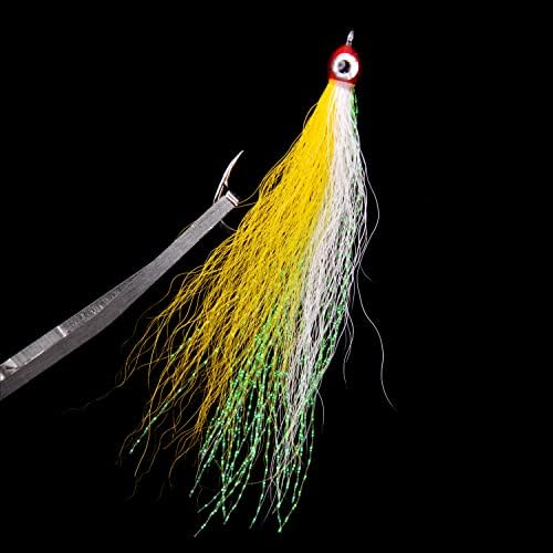 Clouser Minnow Fishing Flies, 10pcs Saltwater Fly Fishing Lures Hand Tied Clouser Minnow Fly Streamer Hooks for Bass Striper Flounder Saltwater Freshwater - Image 4