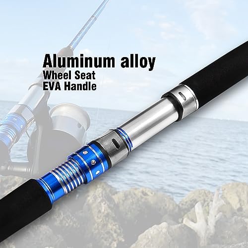 Fiblink 2-Piece Saltwater Spinning Fishing Rod Offshore Graphite Portable Fishing Rod (7 Feet) - Image 3