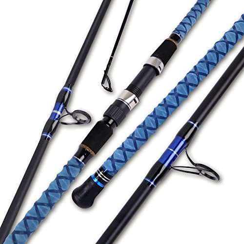 Fiblink Surf Spinning Fishing Rod Carbon Travel Surf Rod 2 Piece/3 Piece/4 Piece Spinning Fishing Rod 9'/10'/11'/12'/15' by Fiblink