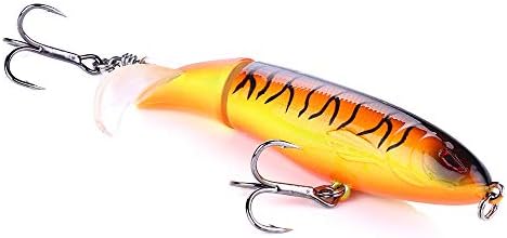 Topwater Fishing Lures With Storage Box, Whopper Popper for Bass, Catfish, Pike, Perch - Floating Pencil Bait With Rotating Tail for Freshwater or Saltwater - Image 6