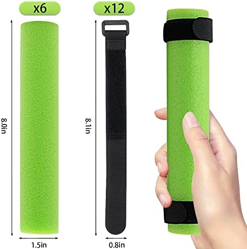 6 Pack Fishing Rod Floats for Kayaking Floaters Poles Propel Paddle Gear Foam Rod Floaties for Boats and Kayaks - Image 2