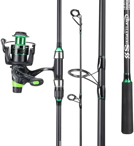 Sougayilang Surf Fishing Rod Combo IM8 Carbon 3 Piece Travel Spinning Rod with 4000 Size Spinning Reel (9'/10'/11'/12') - Image 3