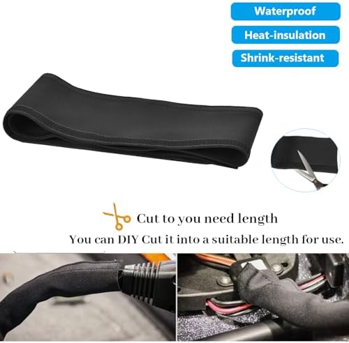 YUKIIATIF Trolling Motor Cable Organizer Sleeve,60" Neoprene Cable Sleeve for Trolling Motor Wire Cover Black - Image 4