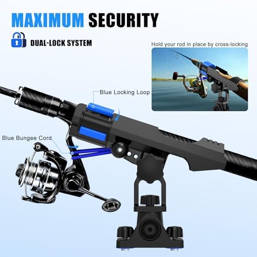 VEXPLO Track Mounted Kayak Rod Holders for Fishing Boat & Canoe 2 Pack - Image 2
