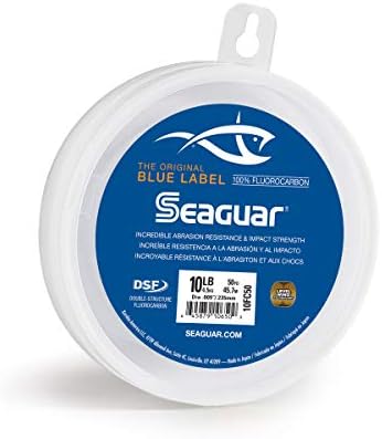 Seaguar Blue Label Fishing Leader Line for Saltwater, 100% Fluorocarbon, Clear, Multiple Sizes by Seaguar