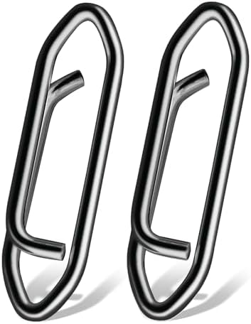 AMYSPORTS High Strength Fishing Snap Saltwater Stainless Connector Snaps Swivels Tackle Steel Power Fishing Clip Lure Quick Change Black Nickel by AMYSPORTS