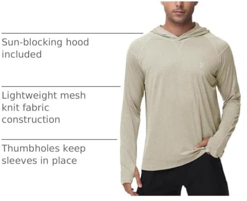 Roadbox Men's UPF 50+ Fishing Shirts, Long Sleeve UV Sun Protection Hoodie - Image 4