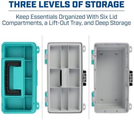 Sheffield 12671 13" Made in USA Tackle Box w/Lift Out Tray & Deep Storage - Image 3