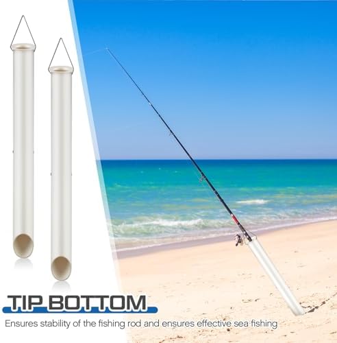 DoubleFill Tubular Sand Spikes for Surf Fishing PVC Surf Shore and Beach Fishing Rod Holder Sand Spike for Beaches, Rivers and Sandy Beaches - Image 3