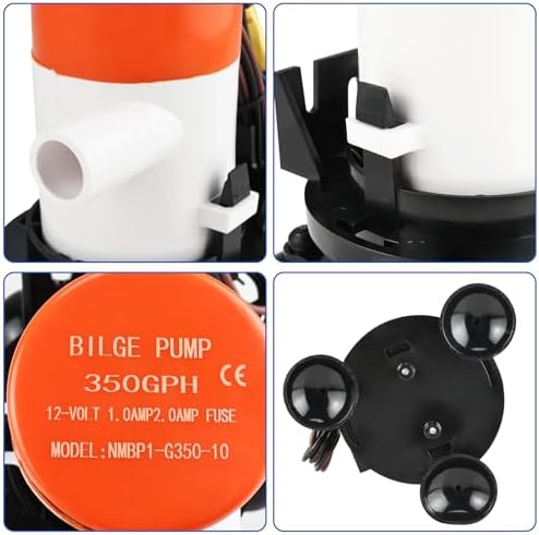 NovelBee Portable Livewell Pump for Boat,12V 350GPH Livewell Aerator Pump - Image 5