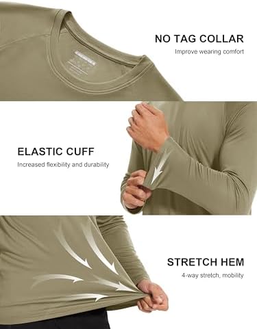 MAGCOMSEN Men's Long Sleeve Shirts UPF 50+ UV Sun Protection Athletic Shirts for Hiking Running Workout Rash Guard - Image 5