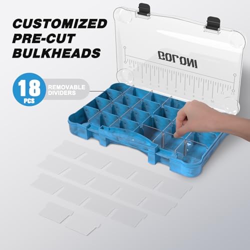 Goloni Fishing Tackle Box,Plastic Clear Fishing Storage Organizer Box With Removable Dividers,3700 Tackle Trays,Storage Lure Box for Lures 4 Pack - Image 2