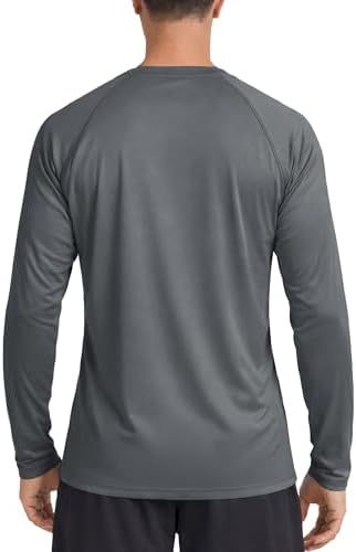 Boladeci Men's UPF 50+ Sun Protection UV SPF Shirts Long Sleeve Lightweight Quick Dry Swim T-Shirts Rash Guard - Image 6