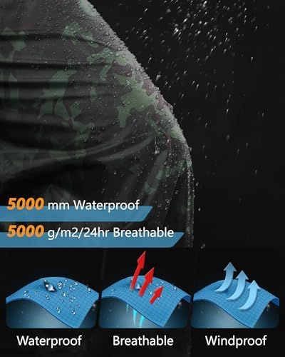 33,000ft Men's Rain Pants, Waterproof Rain Over Pants, Windproof Pants - Image 3
