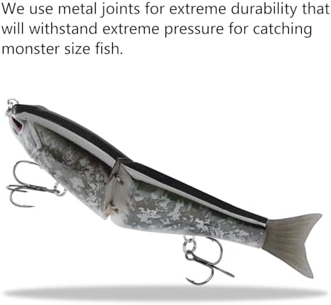 Bassdash SwimShad Glide Baits Jointed Swimbait Bass Pike Salmon Trout Muskie Fishing Lure - Image 5