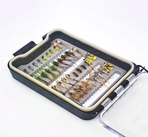 Wifreo Fly Fishing Flies Assortment with Waterproof Fly Box, 28/40/64/92/120pcs Dry/Wet/Nymph/Streamer Flies, Trout/Bass/Panfish/Salmon Fishing Flies - Image 3