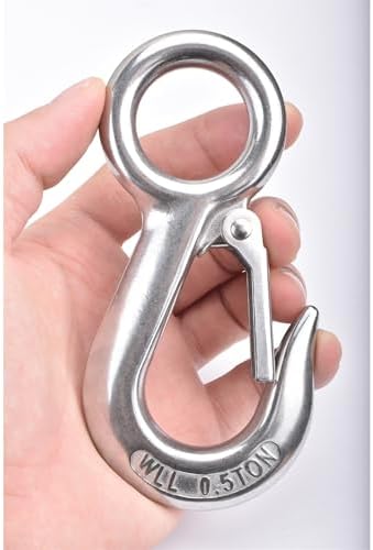 Alele 0.5T Crane Scale Grab Hooks,Slip Hooks,Stainless Steel Lifting Hook Rigging Accessory (Grab Hooks 500kg) by AleleBeautyofmetal