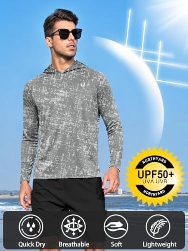 NORTHYARD Men's Sun Hoodie Long Sleeve Fishing Shirts UPF 50+ Rash Guard - Image 3