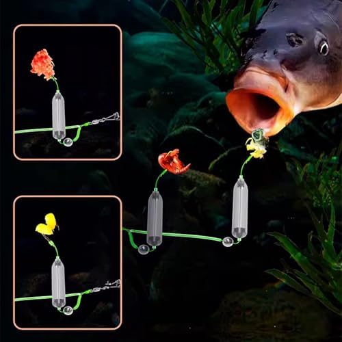 30lots Adjustable Buoyance Hook Tube Bottom Rigs Fishing Accessories for Improved Carps Bites Success Rate Underwater Floating Fish Hook Attractor - Image 6