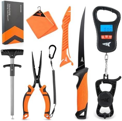 KastKing ToughTide 7pc Fishing Tool Kit, Fishing Gear and Gifts for Men by KastKing