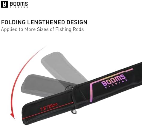 Booms Fishing PB4 4.4ft~5ft Fishing Rod and Reel Case, Portable Folded Fishing Pole Case, 0.6ft/8" Extended Design Fishing Spinning Rod Bag, Store Up to 2~3 Fishing Rods and Reels, 52"~60" - Image 2