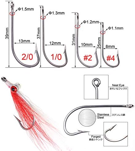wifreo 24pcs Assorted Clouser Minnow Fishing Flies Tied on Stainless Steel Hook for Salt or Fresh Water Fly Fishing - Image 4