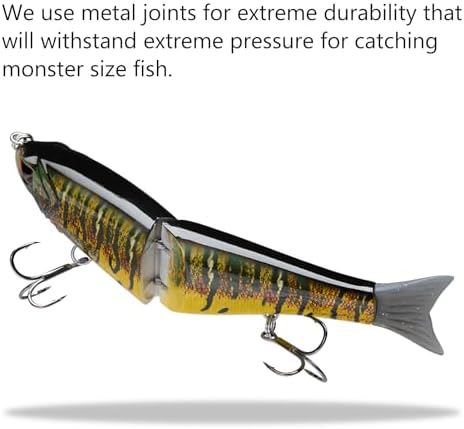 Bassdash SwimShad Glide Baits Jointed Swimbait Bass Pike Salmon Trout Muskie Fishing Lure - Image 5