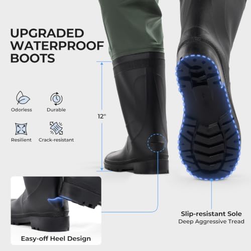 Calamus WaveWalker Waist Waders with Boots, Hip Waders for Men - Image 6