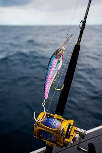 Nomad Design DTX Minnow with Patented Autotune System - Distressed Baitfish Swimming Action, BKK Diablo - Image 5