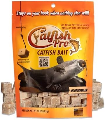 Catfish Pro Catfish Bait - 10oz Bag with 80pcs | Irresistible Scent for Catfish | Mess-Free, Stays On Your Hook When Nothing Else Will | Great for Rod, Reel, Trotline, Jugs & Yoyos Fishing by CatfishPro
