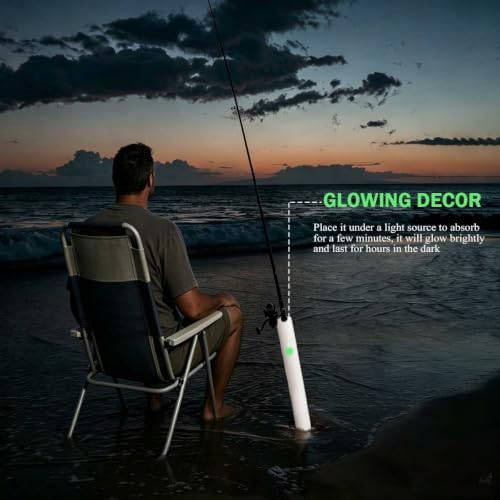 4 Pack 27in Tubular Sand Spikes for Surf Fishing PVC Surf Shore and Beach Fishing Rod Holder Sand Spike for Beaches, Rivers and Sandy Beaches with Grooves - Image 6