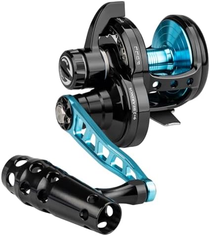 THKFISH Slow Pitch Jigging Reel, 55lbs Max Drag 6.3:1,9+2 Stainless BB Lever Drag Saltwater Heavy Duty Trolling Reel Slow Jigging Reel Saltwater Fishing - Image 2