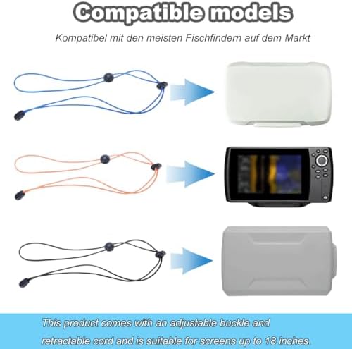 Fishing Graph Cover Straps, Adjustable Fish Finder Bungee for Up to 18 inch - Image 3