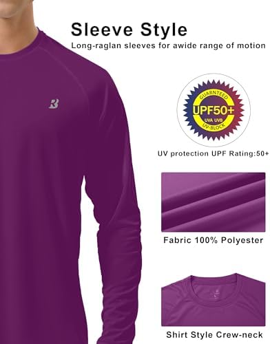 Roadbox Men's UPF 50+ UV Sun Protection Shirts, Long Sleeve Swim Rash Guard - Image 4