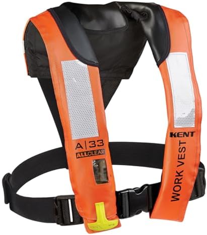 Kent A-33 Automatic All Clear Inflatable Work Life Jacket by KENT