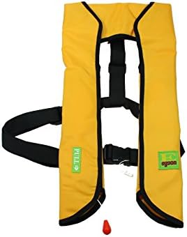 Top Safety Adult Life Jacket with Whistle - Manual Version Inflatable Lifejacket Life Vest Preserver PFD for Boating Fishing Sailing Kayaking Surfing Paddling Swimming - Adjustable Life Saving Vest by SafeMax