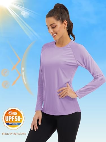 MAGCOMSEN Women's Long Sleeve Shirts UPF 50+ Sun Protection Shirts for Hiking Fishing Workout Rash Guard - Image 3