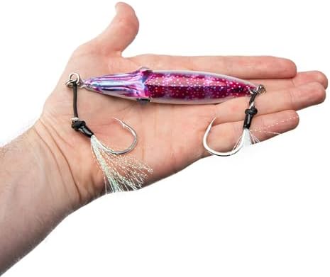 Squidlord Jig - Scarlet Glow - Slow Pitch Squid Jig with Glow - Image 4