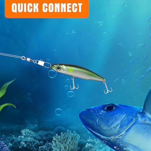 100 PCS Fishing Swivels Snap,Stainless Steel Swivel Fishing Line Connector,Interlock Fishing Hooks Clip,Barrel Snap Swivels for Freshwater and Saltwater Fishing - Image 7