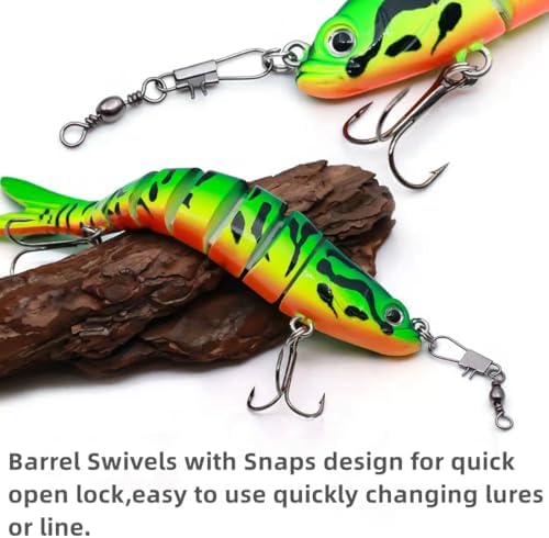 260Pcs/Box with Stainless Steel Fishing Barrel Swivels 150Pcs /Barrel Swivels with Snaps 110Pcs Mix,High Strength Connector for Quick Change Fishing Lure or Line Tackle Saltwater Freshwater - Image 7